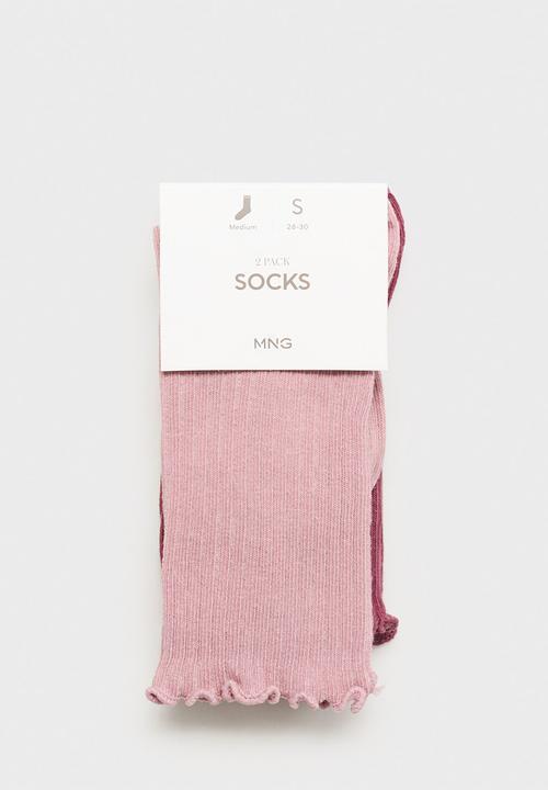 MANGO - Socks ribshort - pink