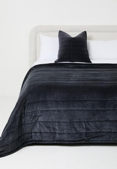 Sixth Floor - Velvet Scatter Cover - Charcoal