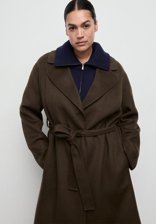 MANGO - Plus coat batin - khaki