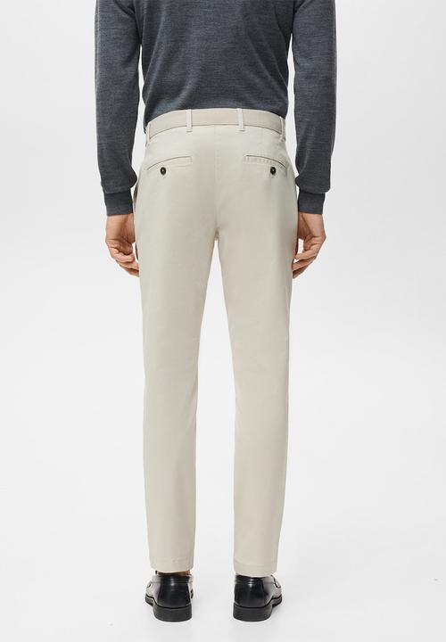 MANGO - Trousers Prato - Light Beige