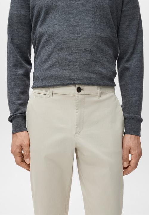 MANGO - Trousers Prato - Light Beige