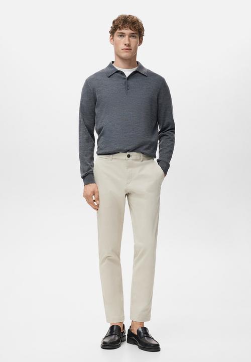 MANGO - Trousers Prato - Light Beige