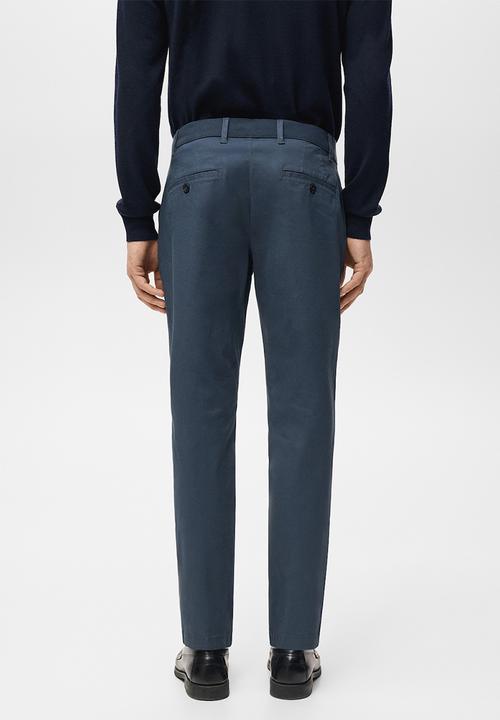 MANGO - Trousers Prato - Medium Blue