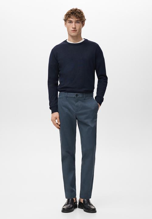 MANGO - Trousers Prato - Medium Blue