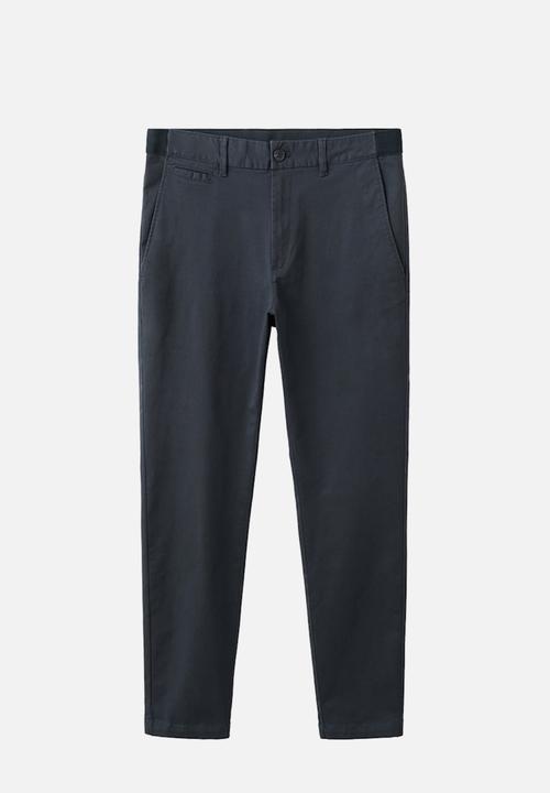 MANGO - Trousers Prato - Navy