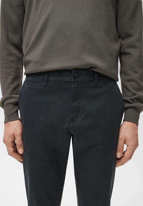 MANGO - Trousers Prato - Navy