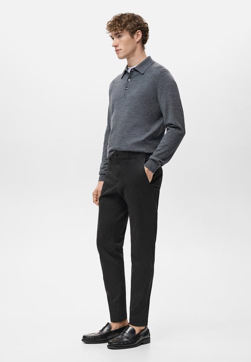 MANGO - Trousers Prato - Black