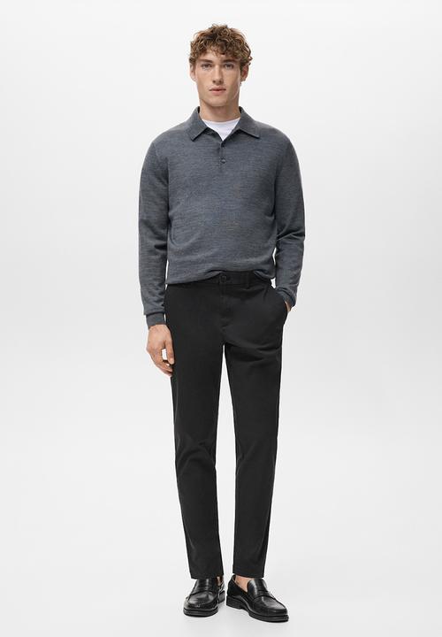 MANGO - Trousers Prato - Black