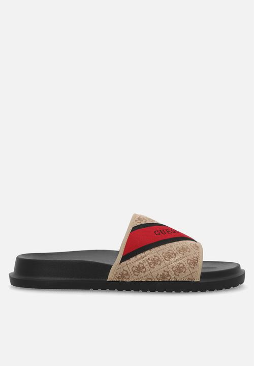 GUESS - Vellden slide- tan multi