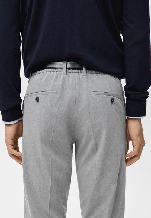 MANGO - Trousers Bologna - Light Grey Denim