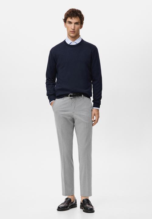 MANGO - Trousers Bologna - Light Grey Denim
