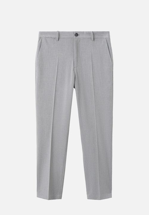 MANGO - Trousers Bologna - Light Grey Denim