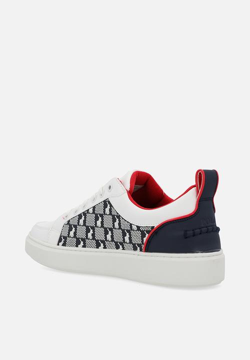 POLO - Block monogram sneaker  - navy/red/white