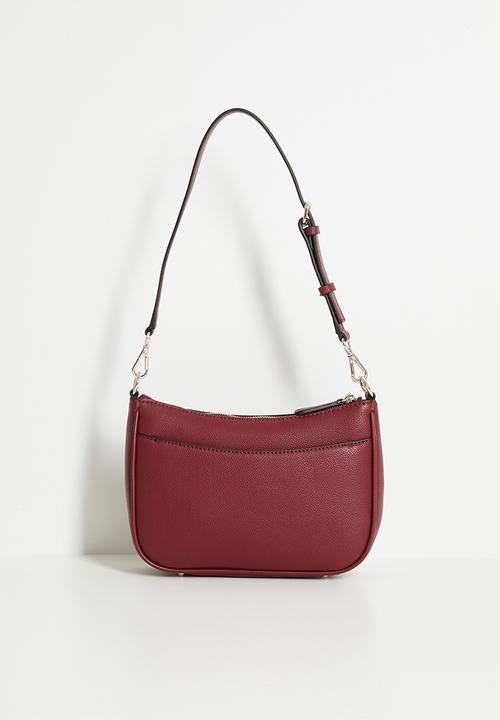 GUESS - Isola shoulder bag- burgundy