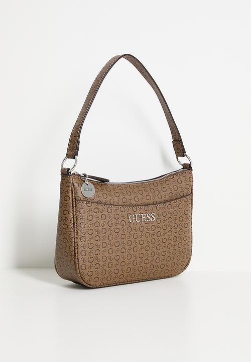 GUESS - Granby mini crossbody top zip bag - cocoa