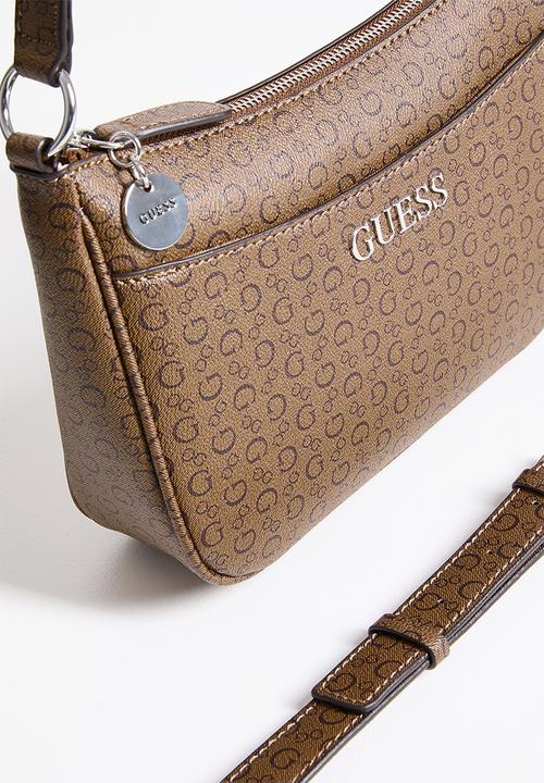 GUESS - Granby mini crossbody top zip bag - cocoa