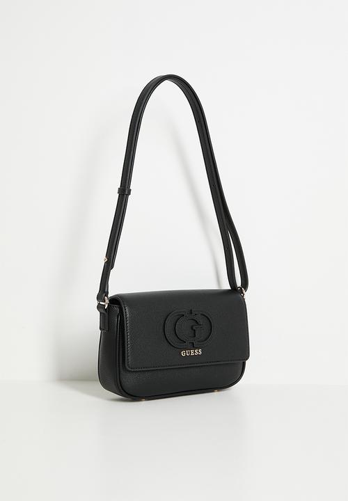 GUESS - Isola Convertible Crossbody Flap Bag - Black