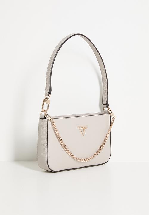 GUESS - Noelle ii mini top zip shoulder bag - taupe
