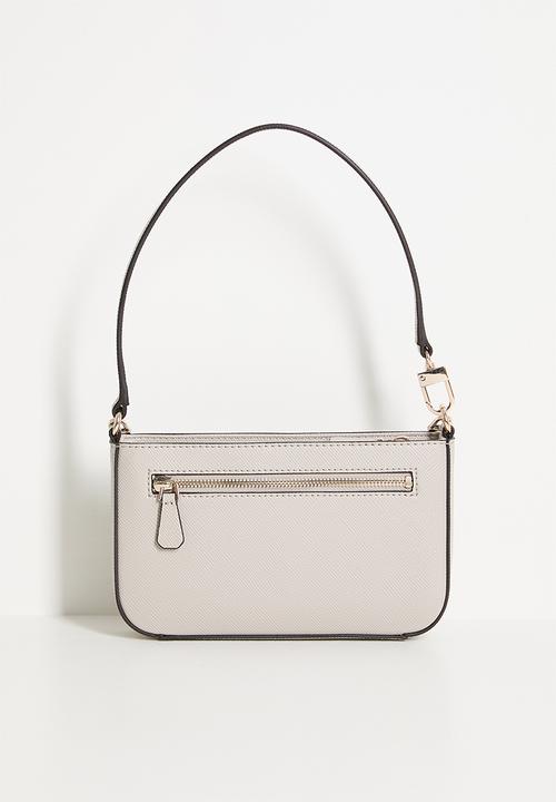 GUESS - Noelle ii mini top zip shoulder bag - taupe