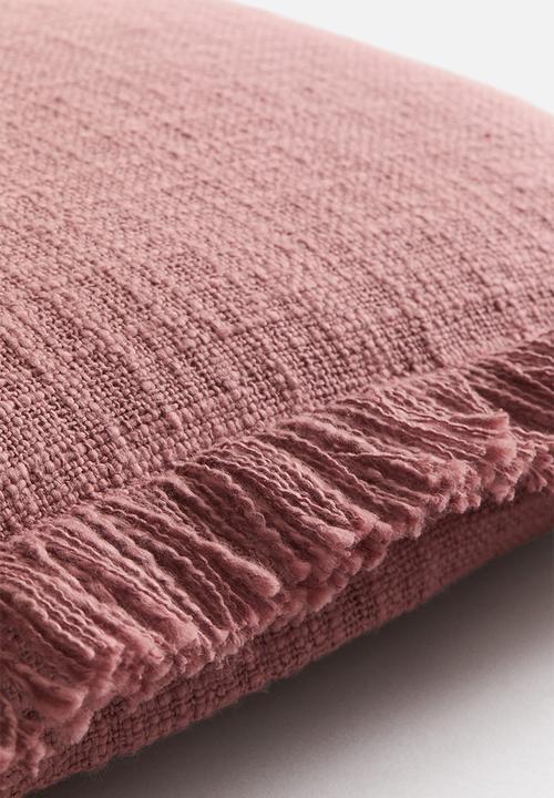 H&M - Slub weave cushion cover - dusty pink