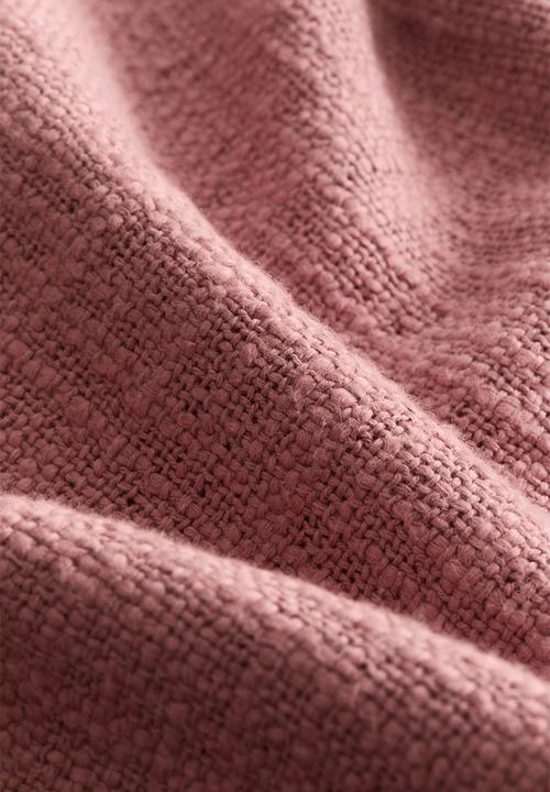 H&M - Slub weave cushion cover - dusty pink