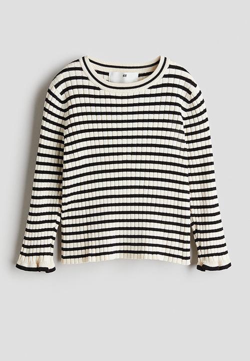 H&M - Rib-knit jumper - cream striped