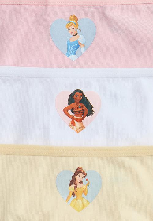 H&M - 7 pack cotton briefs - light pink disney princesses