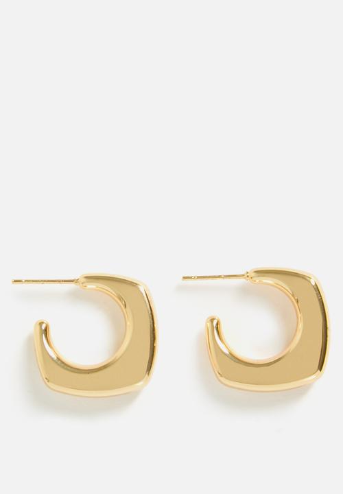 Zoe on Trend - Modern Classic Hoop Earrings - Gold