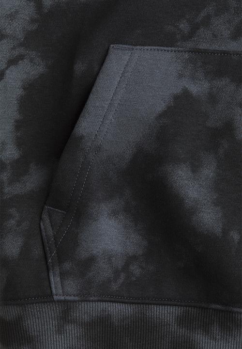 H&M - Hoodie - black tie-dye