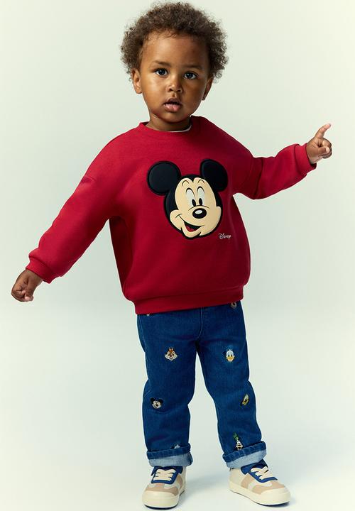 H&M - Print-motif sweatshirt - red mickey mouse
