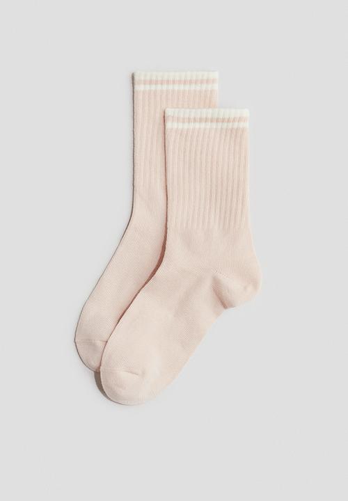 H&M - 5 pack socks - light pink & light blue