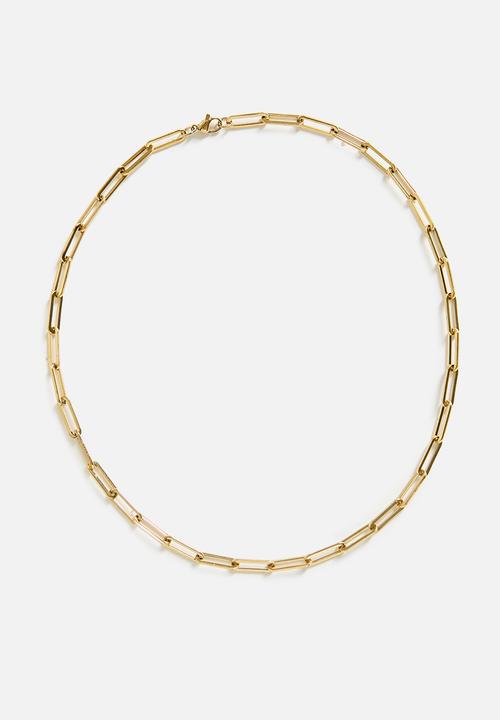 Zoe on Trend - Trendy Link Necklace - Gold