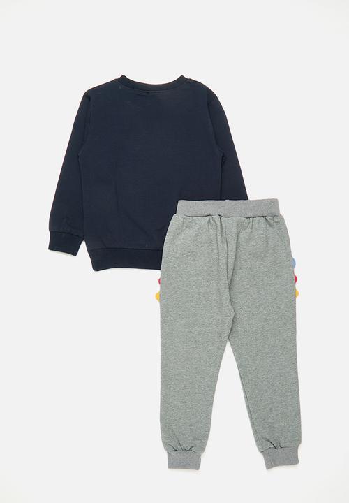 Pop Candy - Novelty sweatset - navy/grey/dino