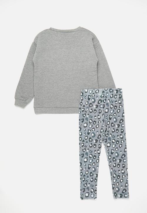 Pop Candy - Sweater and legging set - dark grey/multi