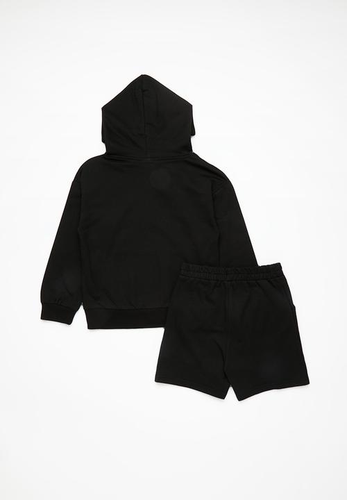 Pop Candy - Hoodie & shorts set - black