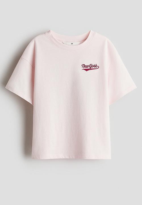 H&M - Oversized cotton t-shirt - light pink new york 