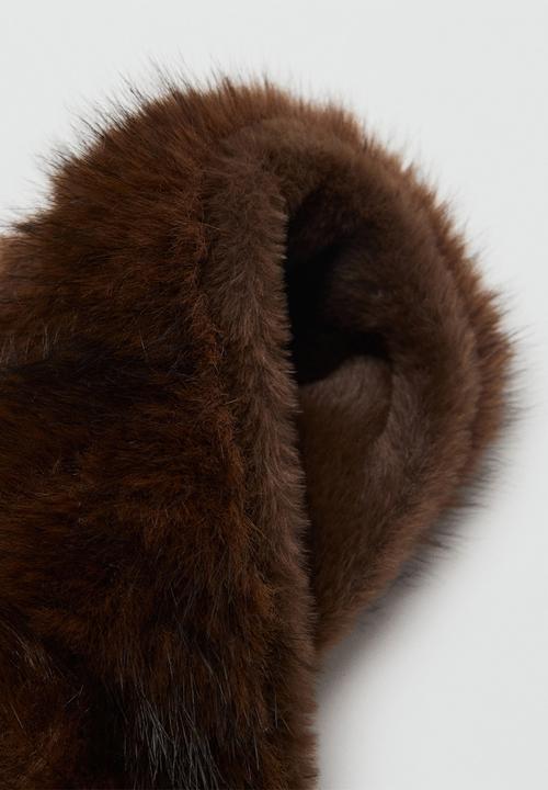 MANGO - Mink1 scarf-brown