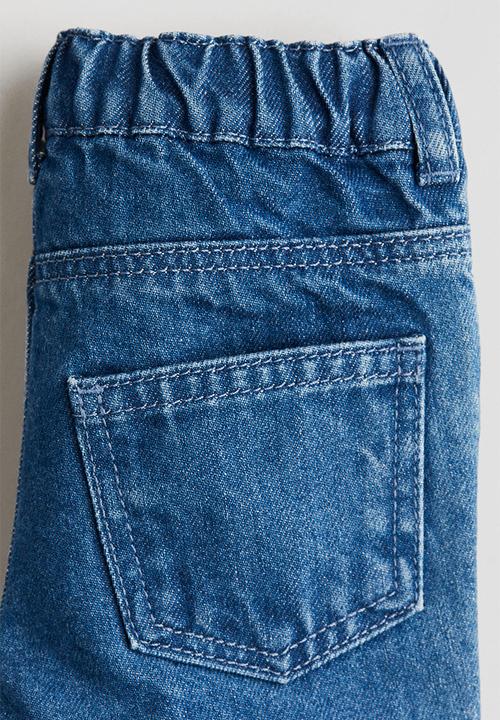 H&M - Embroidery-detail jeans - denim blue mickey mouse
