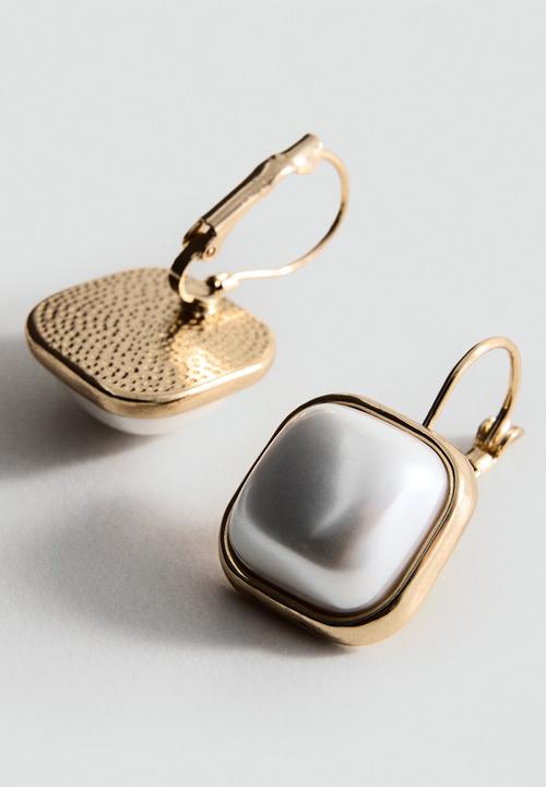 MANGO - Carmela earrings-white