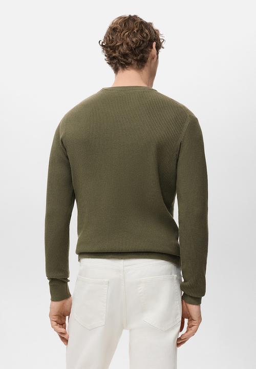 MANGO - Sweater Antigua - Dark Green
