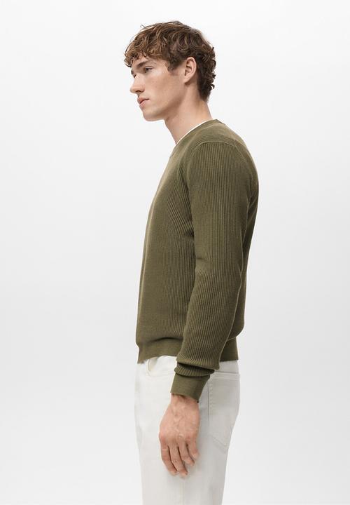 MANGO - Sweater Antigua - Dark Green