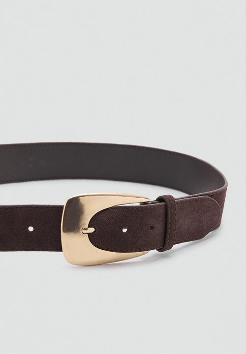 MANGO - Naim belt-dark brown
