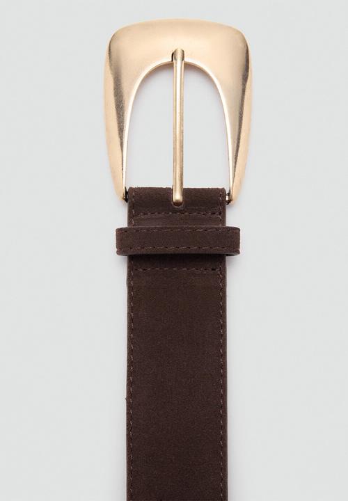 MANGO - Naim belt-dark brown