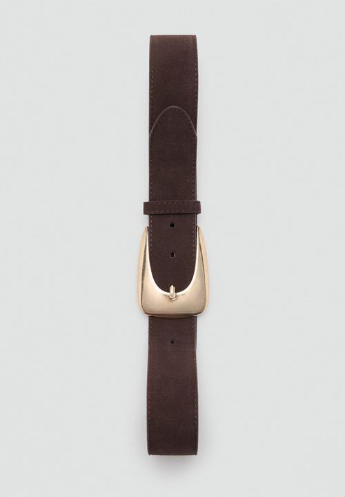 MANGO - Naim belt-dark brown