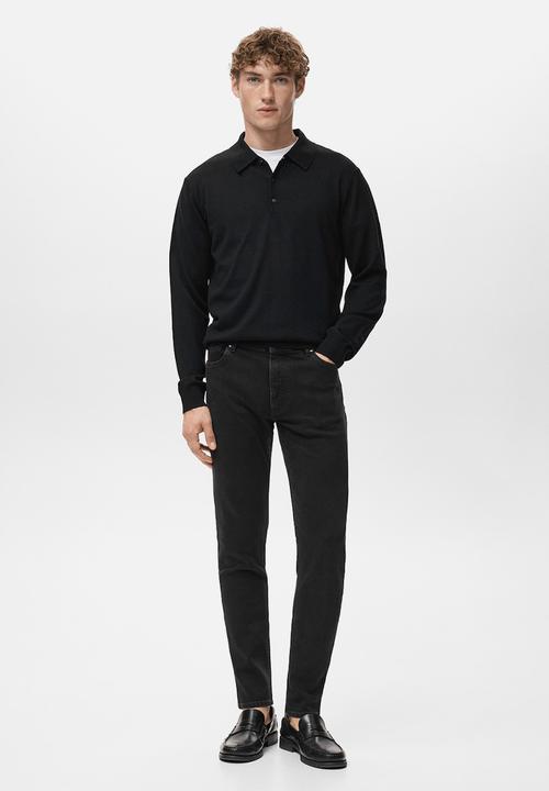 MANGO - Jeans Jude - Black Denim