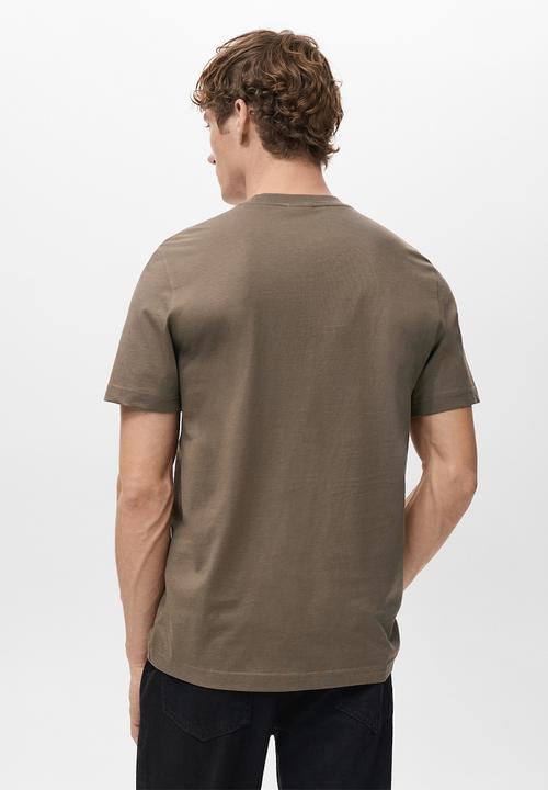 MANGO - TShirt Cherlo - Light-Brown