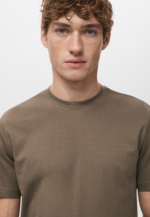 MANGO - TShirt Cherlo - Light-Brown