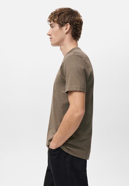 MANGO - TShirt Cherlo - Light-Brown