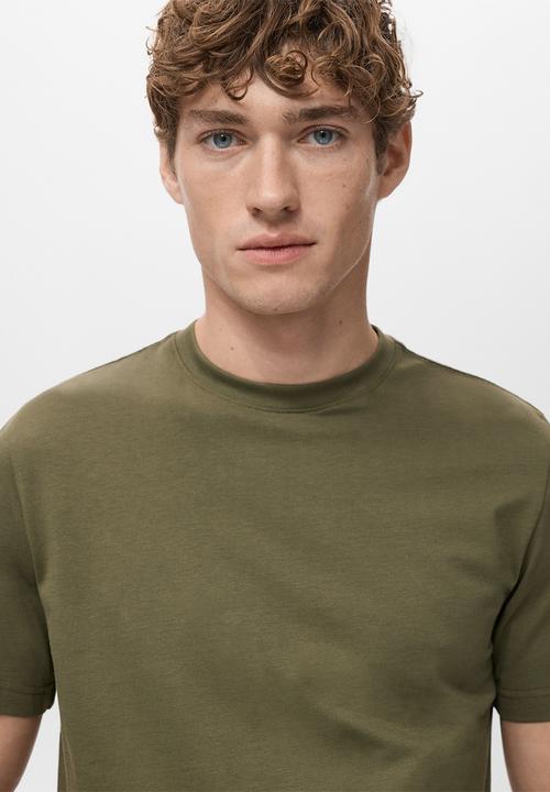 MANGO - TShirt Cherlo - Dark Green