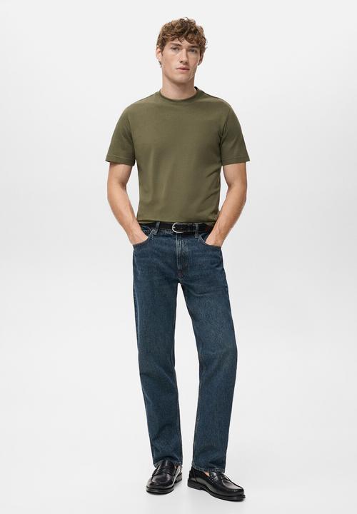 MANGO - TShirt Cherlo - Dark Green